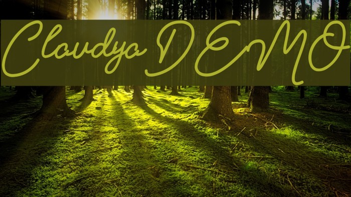 Claudya_DEMO Font examples