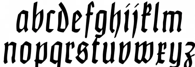 Clausewitz-Fraktur Font LOWERCASE