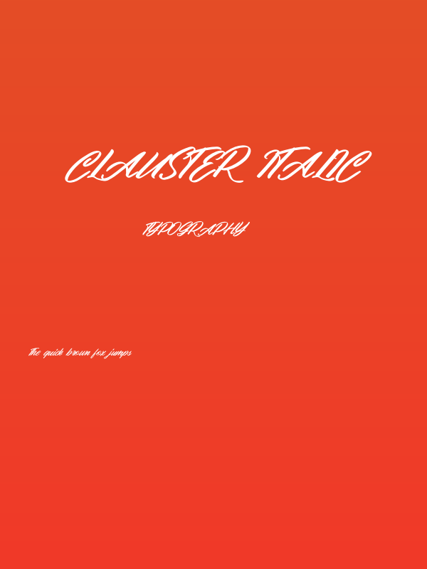 Clauster Italic Poster