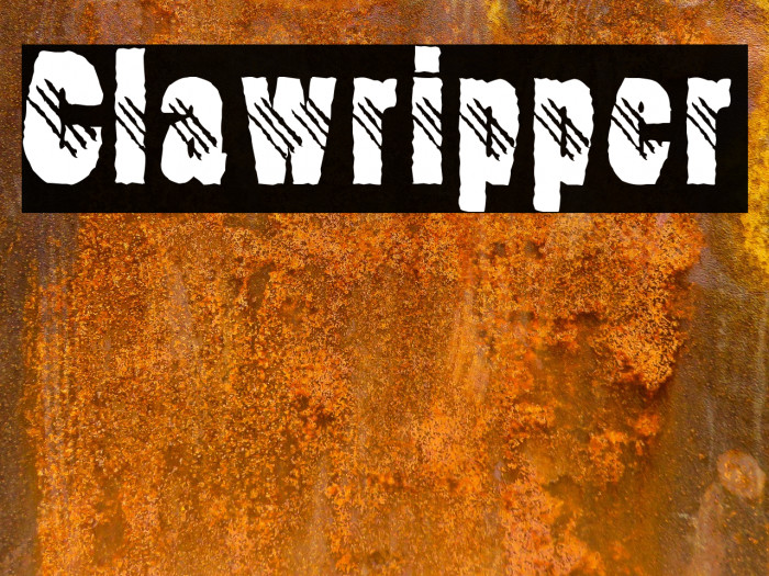 Clawripper Font examples