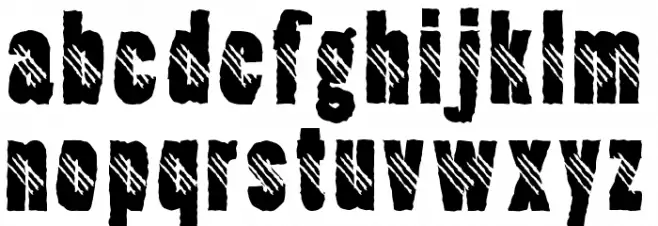 Clawripper خط أحرف صغيرة