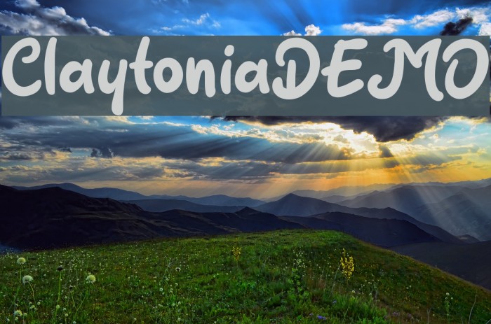 ClaytoniaDEMO Font examples