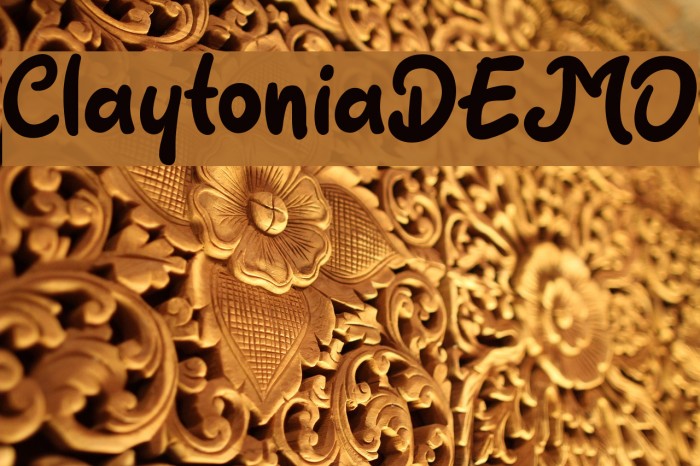 ClaytoniaDEMO Font examples