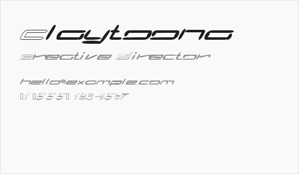 Claytoona Business Card