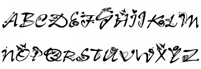 Clb:Valentine フォント 大文字