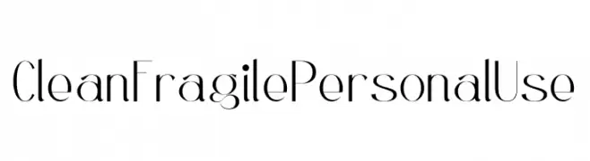 Clean Fragile Personal Use  Frei Schriftart Herunterladen