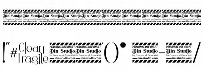 Clean Fragile Personal Use Font OTHER CHARS