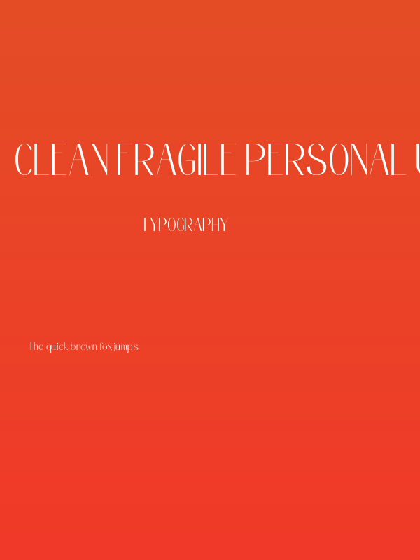 Clean Fragile Personal Use Poster