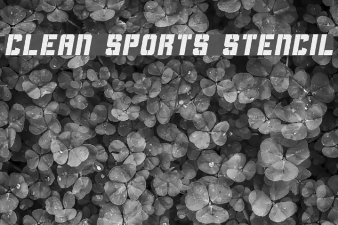 Clean Sports Stencil Font examples