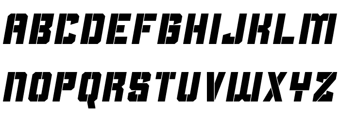 Clean Sports Stencil Font LOWERCASE