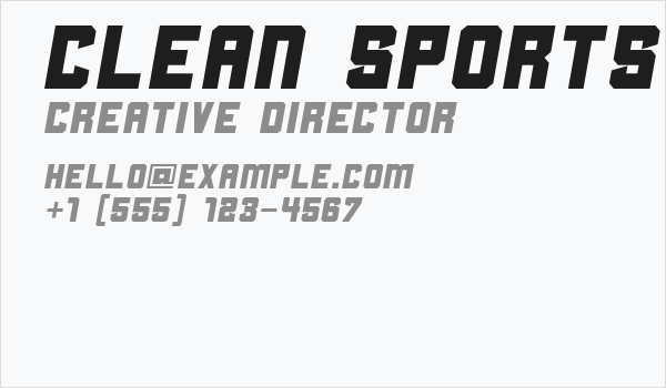 Clean Sports Business Card