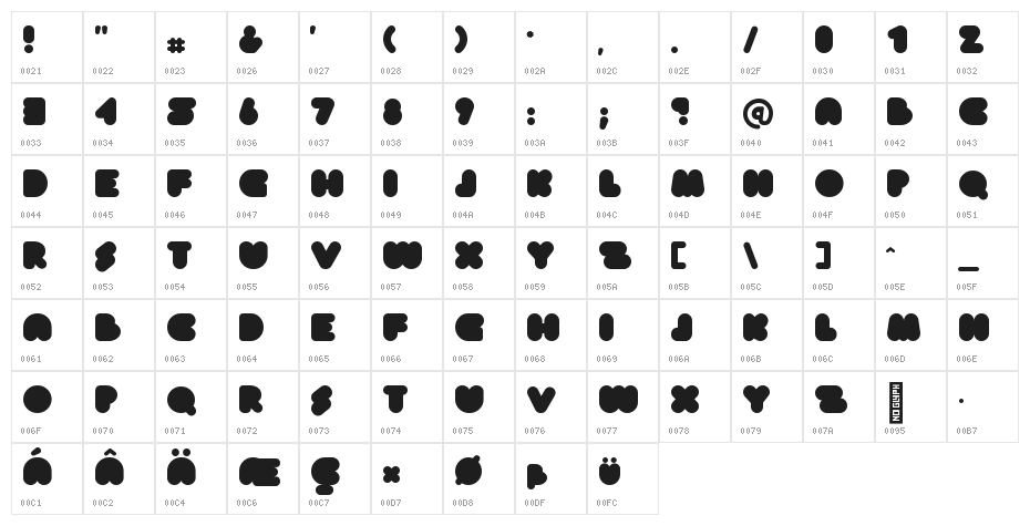 CleanApe-Regular Character Map