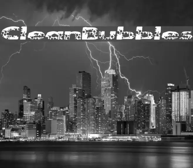 CleanBubbles Font examples