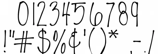 CleanMess Font OTHER CHARS