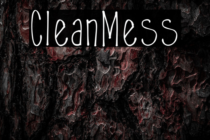 CleanMess फ़ॉन्ट examples