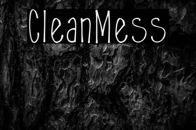 CleanMess Font examples