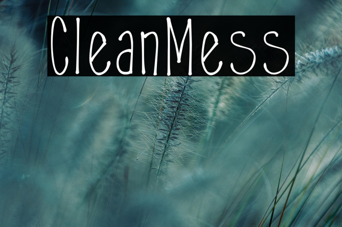 CleanMess फ़ॉन्ट examples