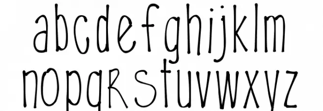 CleanMess Font LOWERCASE