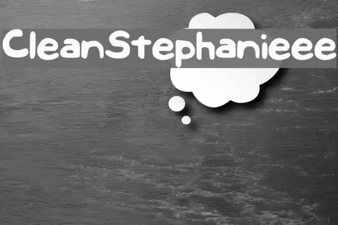CleanStephanieee Font examples