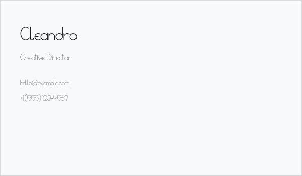 Cleandro Business Card