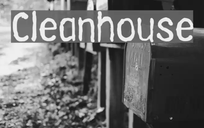 Cleanhouse Font examples
