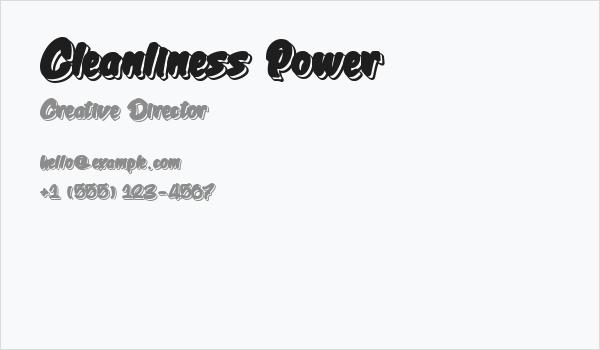 Cleanliness Power Business Card