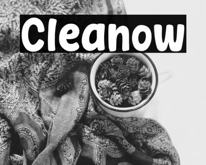Cleanow フォント examples