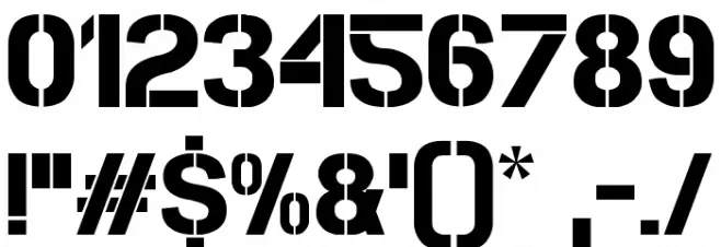 Cleanwork Font OTHER CHARS