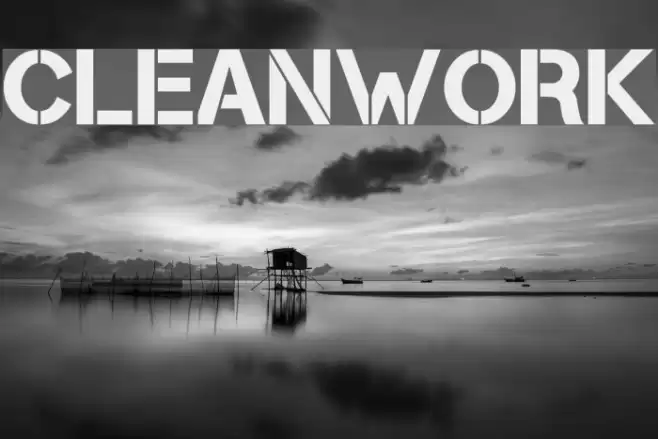 Cleanwork Font examples