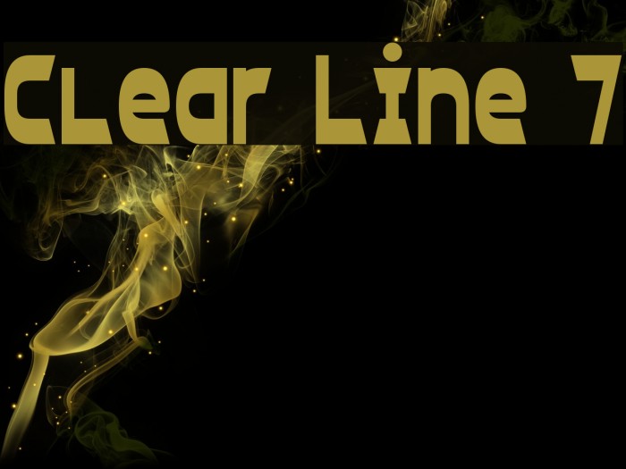 Clear Line 7 Font examples