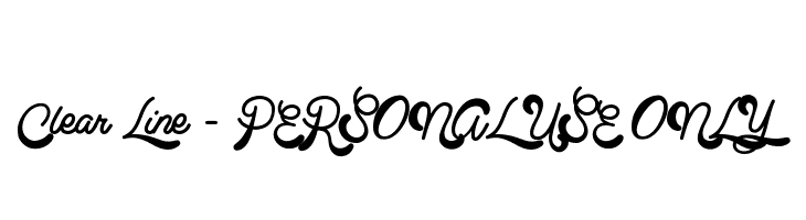 Clear Line - PERSONAL USE ONLY  font caratteri gratis