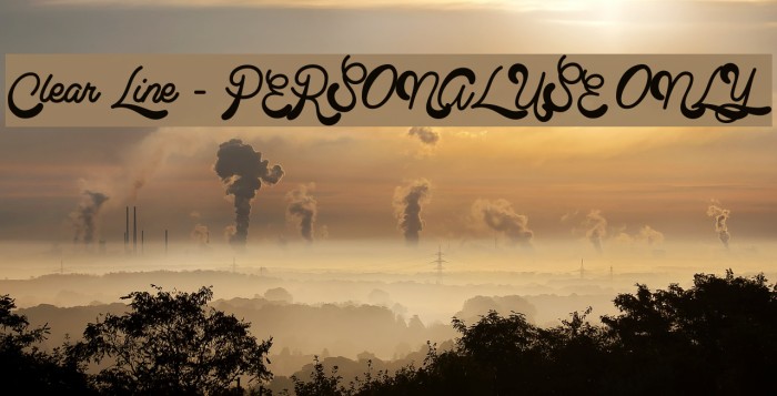 Clear Line - PERSONAL USE ONLY Font examples