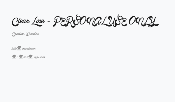 Clear Line - PERSONAL USE ONLY Business Card