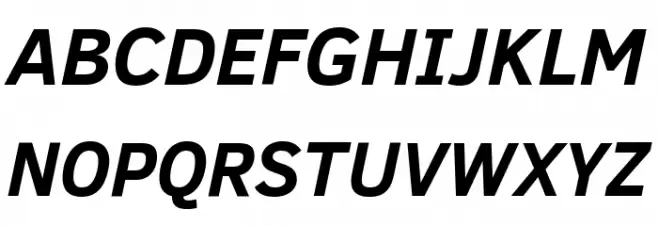 Clear Sans Bold Italic Schriftart Groß