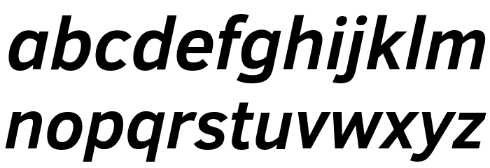 Clear Sans Bold Italic Font LOWERCASE
