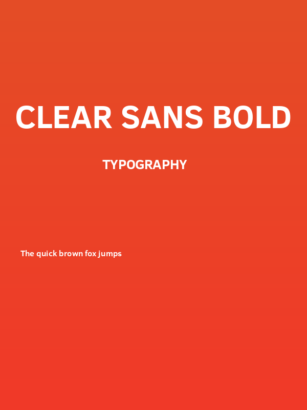 Clear Sans Bold Poster