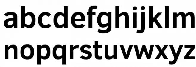 Clear Sans Bold Caratteri MINUSCOLO