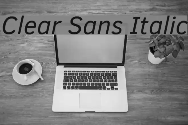 Clear Sans Italic Font examples