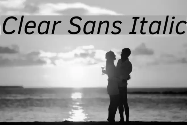 Clear Sans Italic Font examples