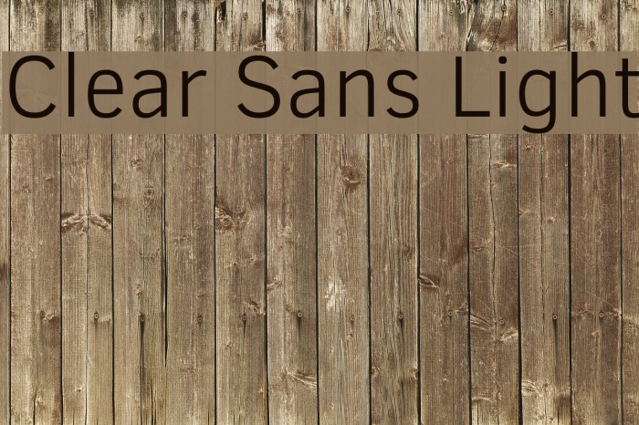 Clear Sans Light Font examples