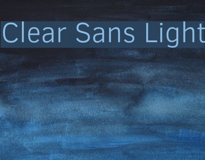 Clear Sans Light Font examples