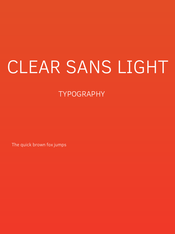 Clear Sans Light Poster