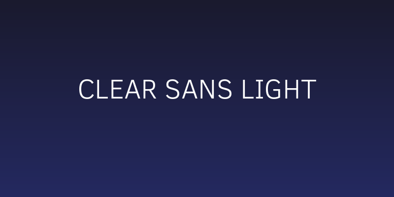 Clear Sans Light Social Header