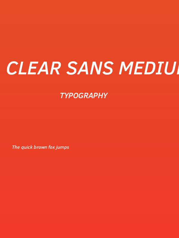 Clear Sans Medium Italic Poster