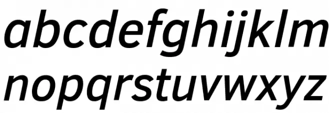 Clear Sans Medium Italic Font LOWERCASE