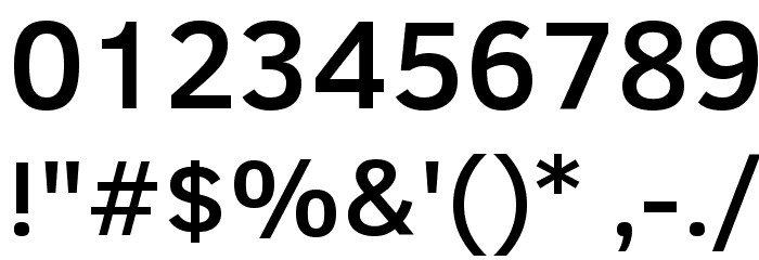 Clear Sans Medium Font OTHER CHARS