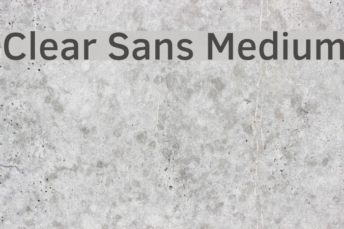 Clear Sans Medium Font examples