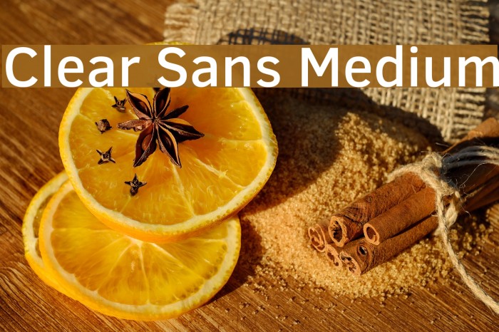 Clear Sans Medium Font examples