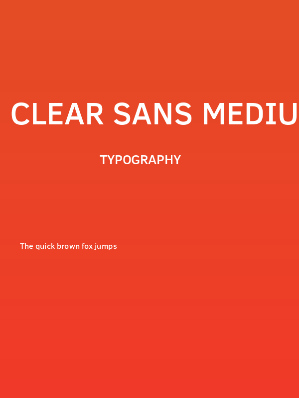 Clear Sans Medium Poster