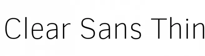 Clear Sans Thin  Frei Schriftart Herunterladen